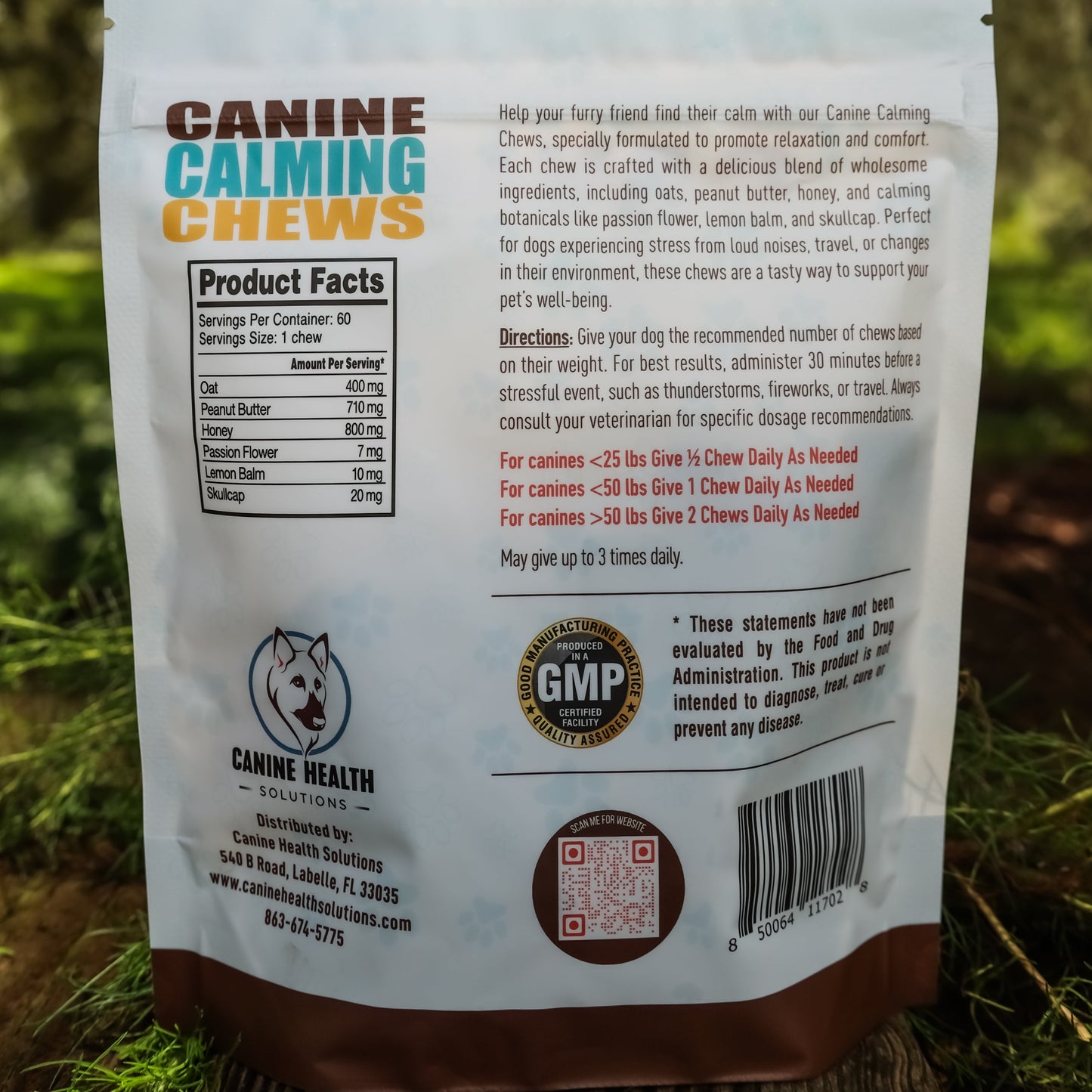 CANINE CALMING CHEWS (10 Chews, 60 Chews)