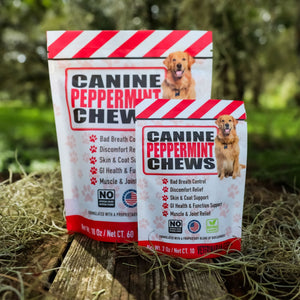CANINE PEPPERMINT CHEWS (10 Chews, 60 Chews)