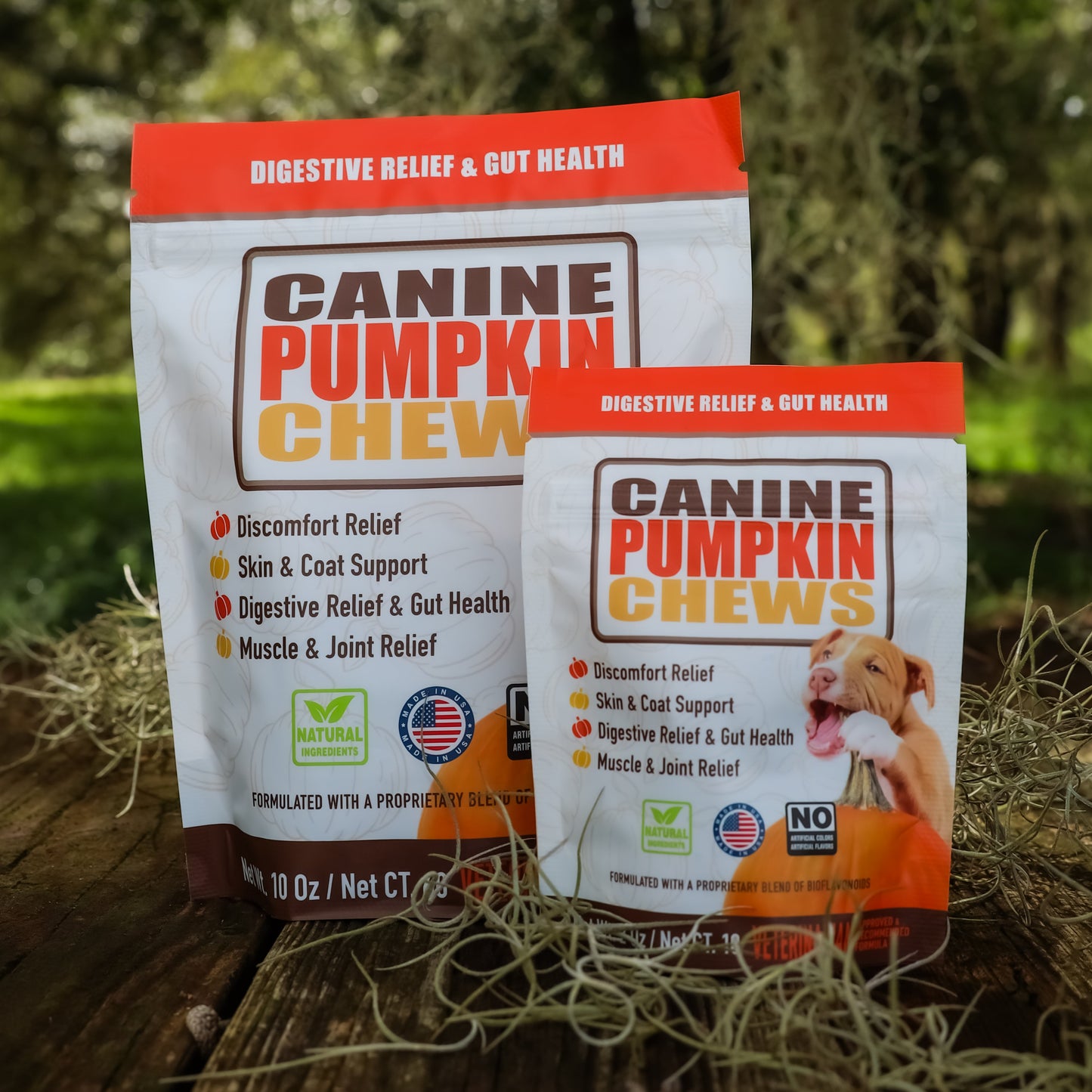 CANINE PUMPKIN CHEWS (10 Chews, 60 Chews)